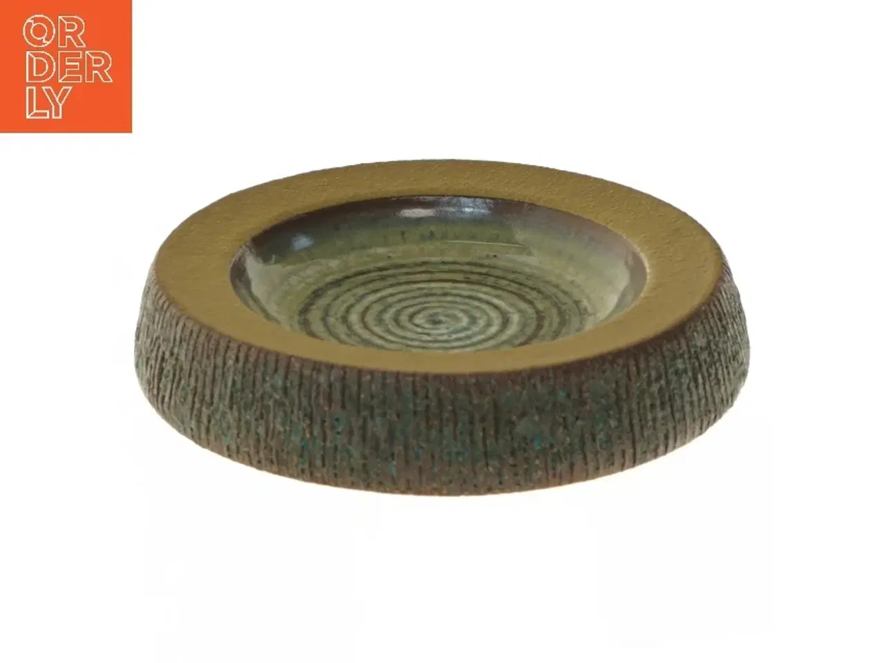 Billede 1 - Rund keramisk skål med cirkulært mønster fra Søholm (str. Ø 18,5 cm)