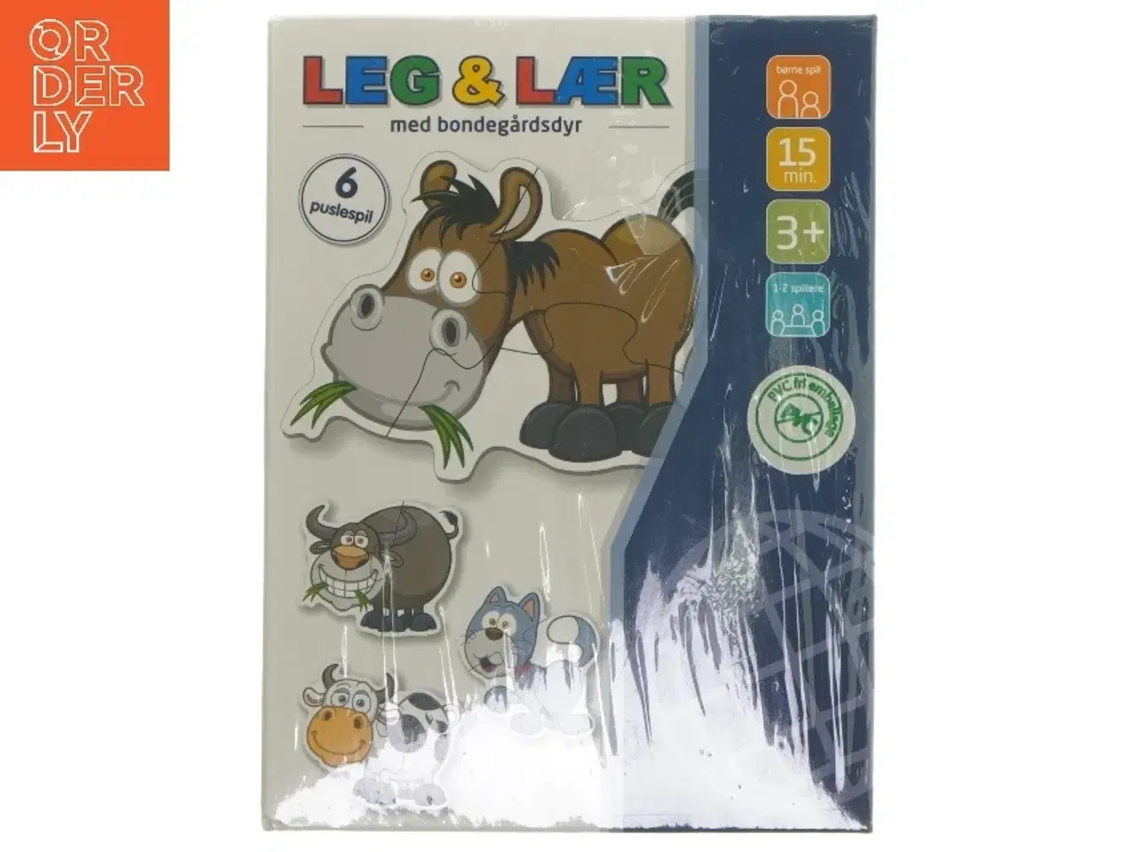 Billede 1 - Leg & Lær bondegårdsdyr puslespil (str. 19x14 cm)