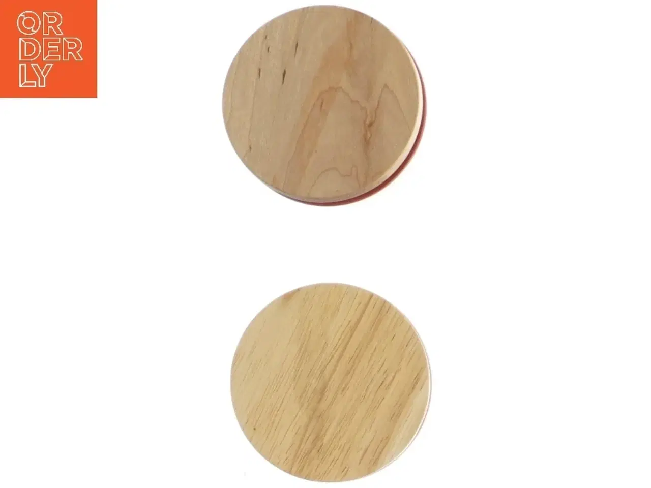 Billede 3 - Røde opbevaringskrukker med trælåg fra Hgan&#228;s (str. 12 cm)