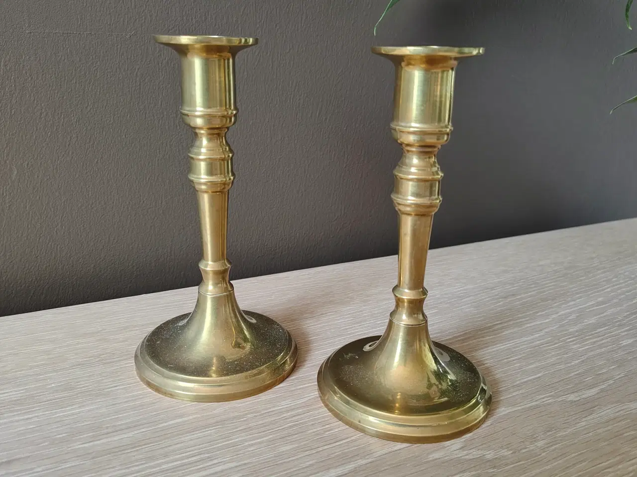 Billede 1 - Flotte messing lysestager