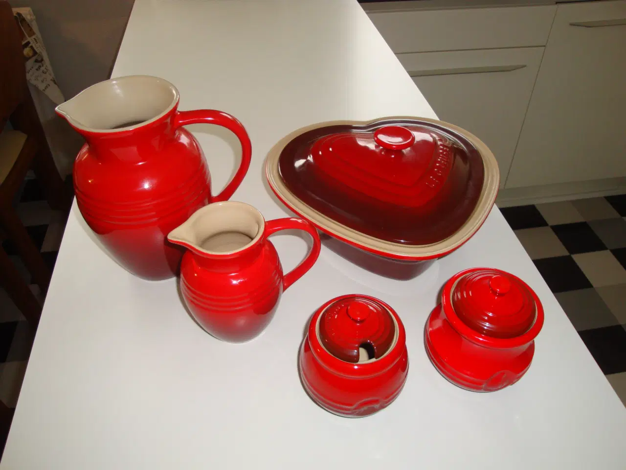 Billede 1 - Le Creuset rødt keramik til køkkenet.