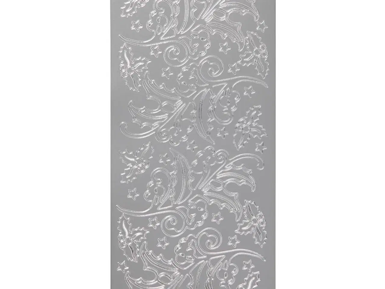 Billede 1 - Sølv Kristtorn Stickers - 10x23 cm, 1 ark