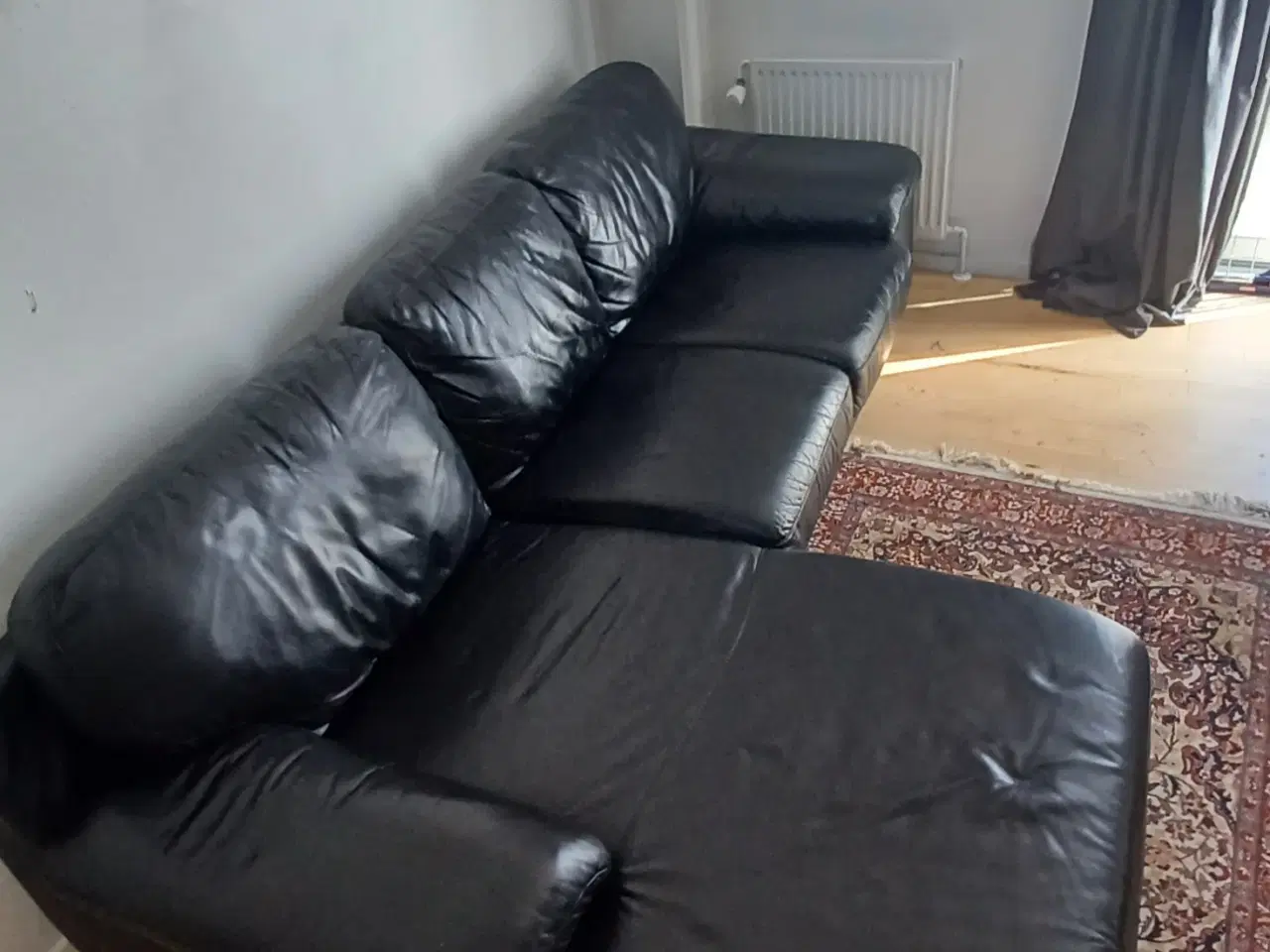Billede 2 - Lædersofa med Chaiselong 