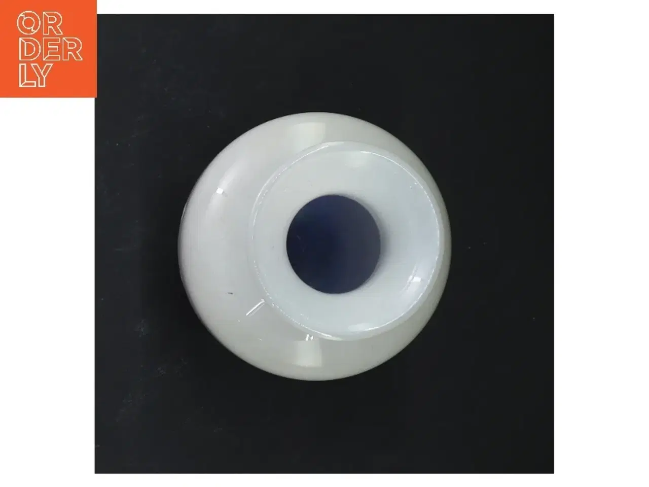 Billede 2 - Glasvase med blå detalje (str. 18,5 cm)