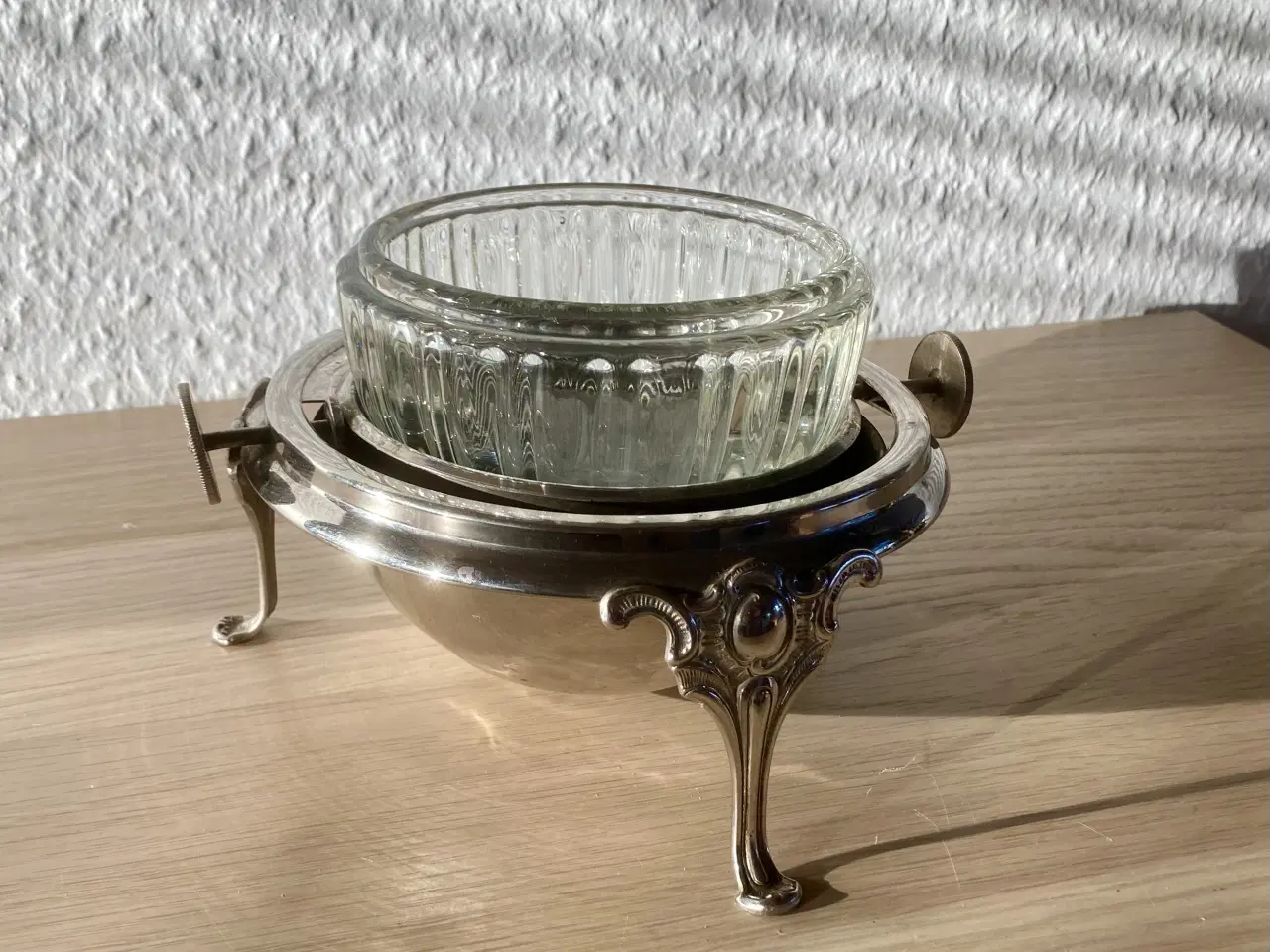 Billede 3 - Retro kaviarskål, forsølvet med drejelåg. 