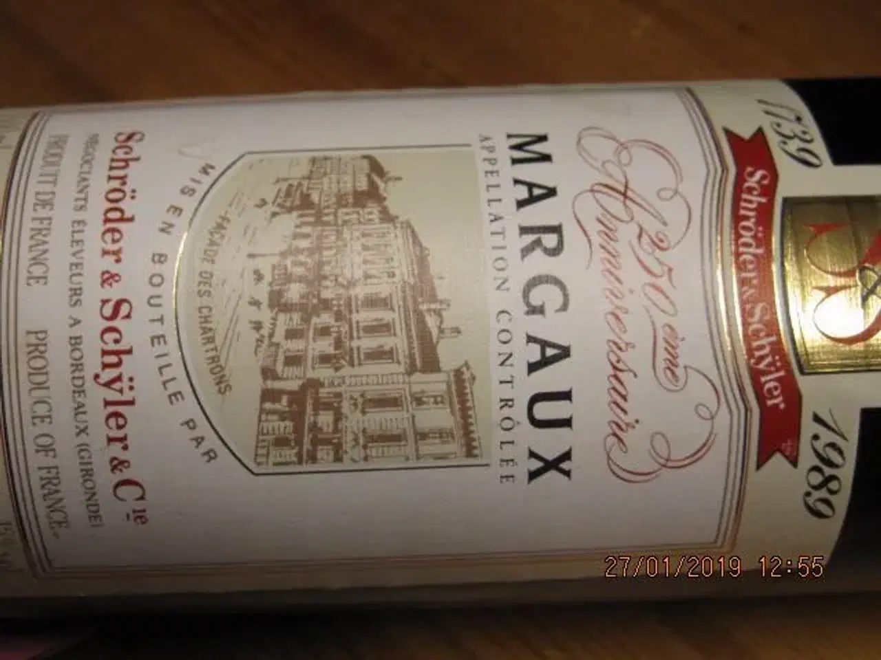 Billede 2 - Margaux " 250 års Jubilæumsvin 1989 ,samler Vin