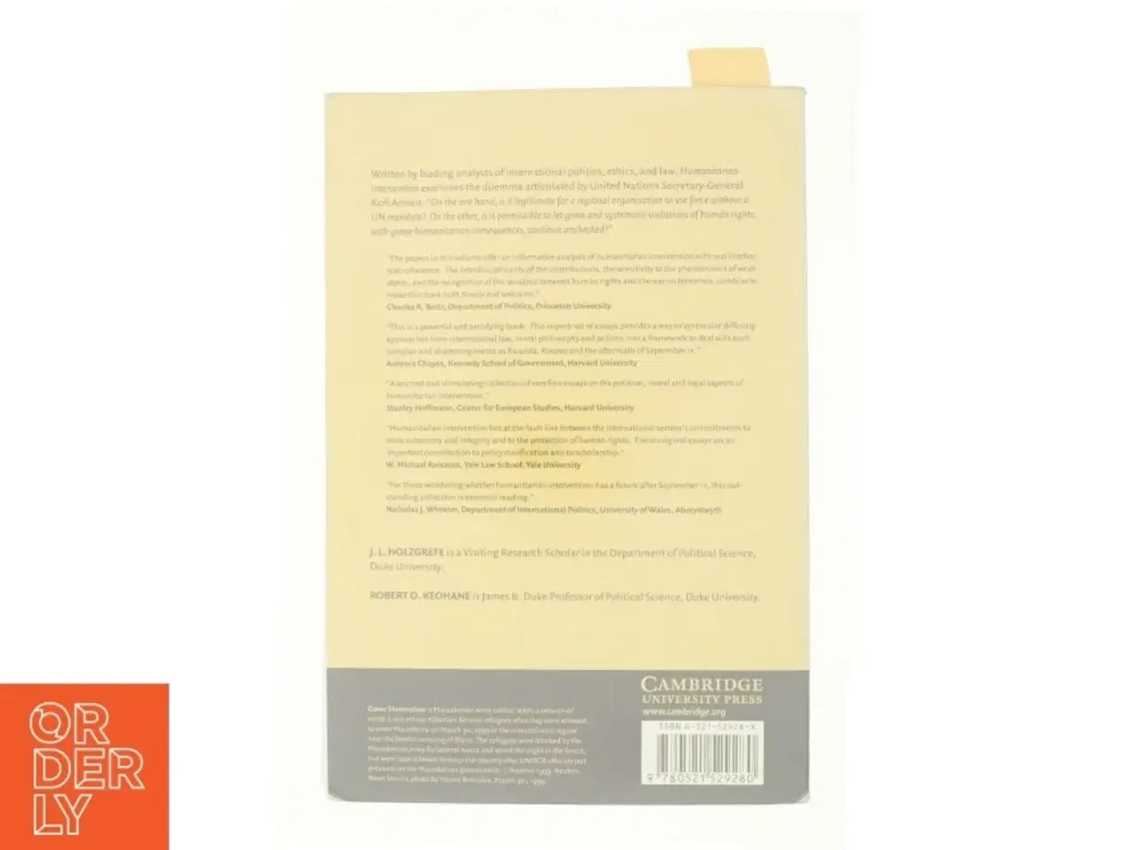Billede 2 - Humanitarian Intervention: Ethical, Legal and Political Dilemmas af Holzgrefe, J. L. / Keohane, Robert O. (Bog)
