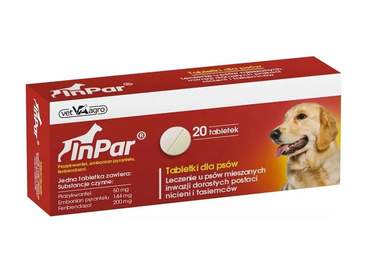 Billede 1 - InPar ormemiddel til hunde – 20 tabletter