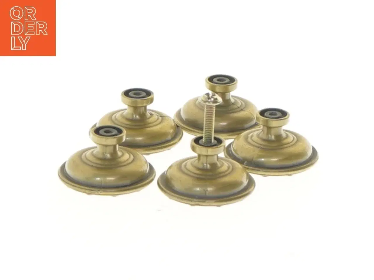 Billede 4 - Messing skuffegreb (str. 5 styk, ø 4 cm)