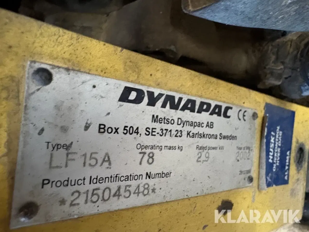 Billede 5 - Pladevibrator Dynapac LF15A