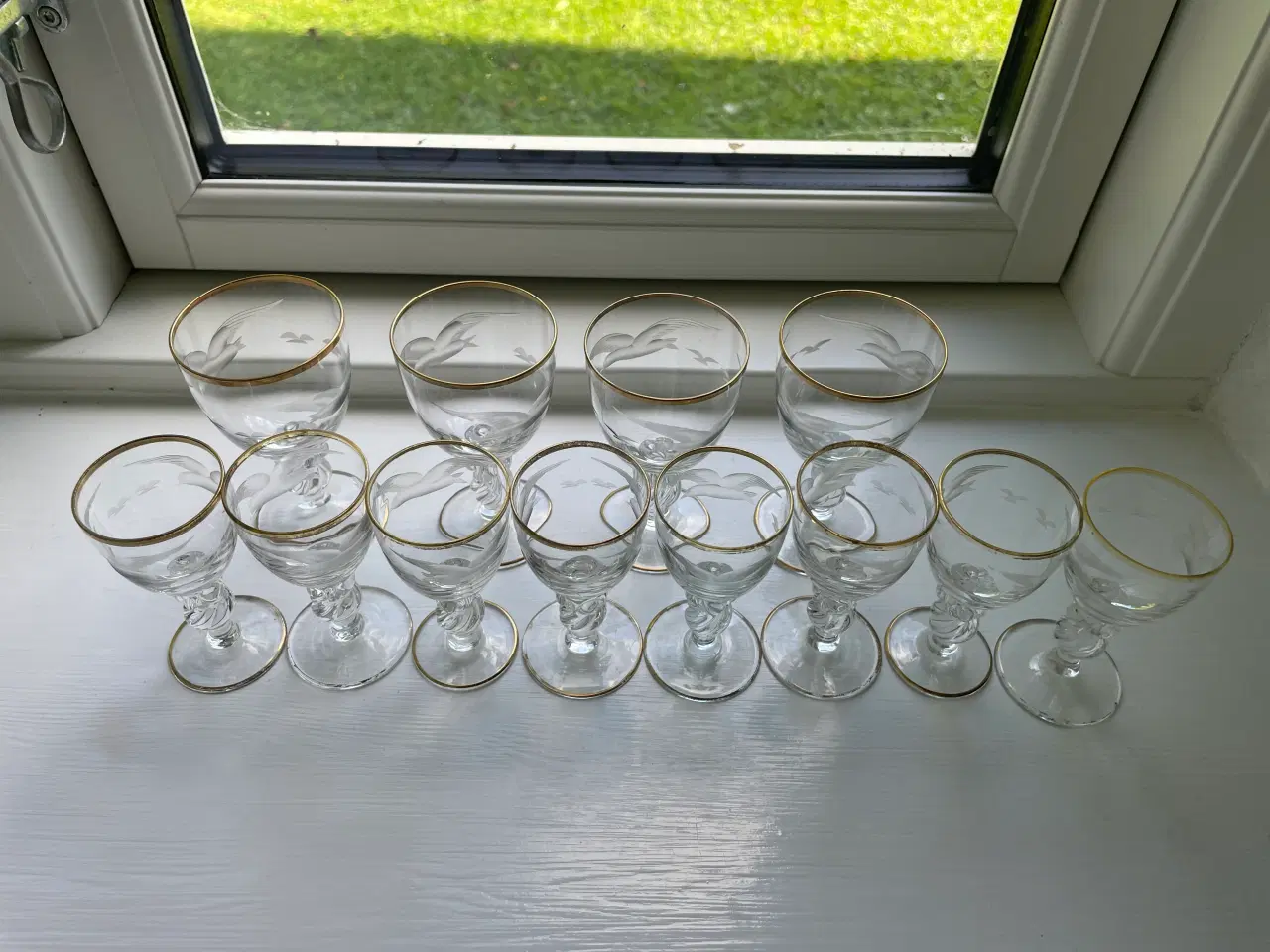 Billede 1 - Mågeglas med guldkant, port- og snapseglas