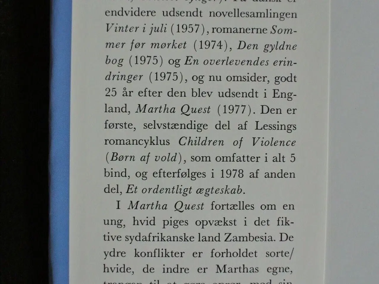 Billede 2 - martha quest - børn af vold 1-5, af doris lessing,