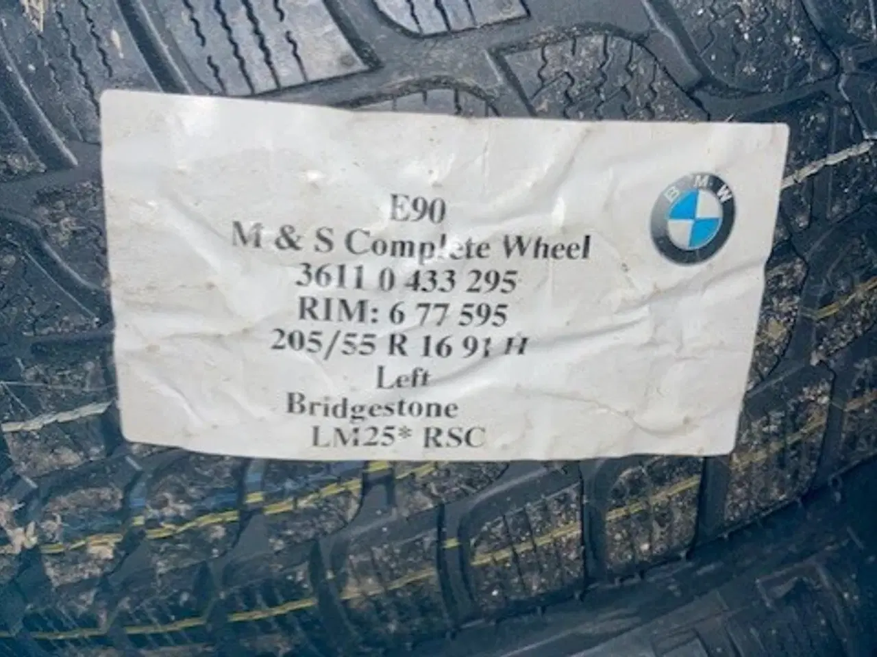 Billede 2 - 4 stk alufælge med vinterdæk passer på BMW E 90 