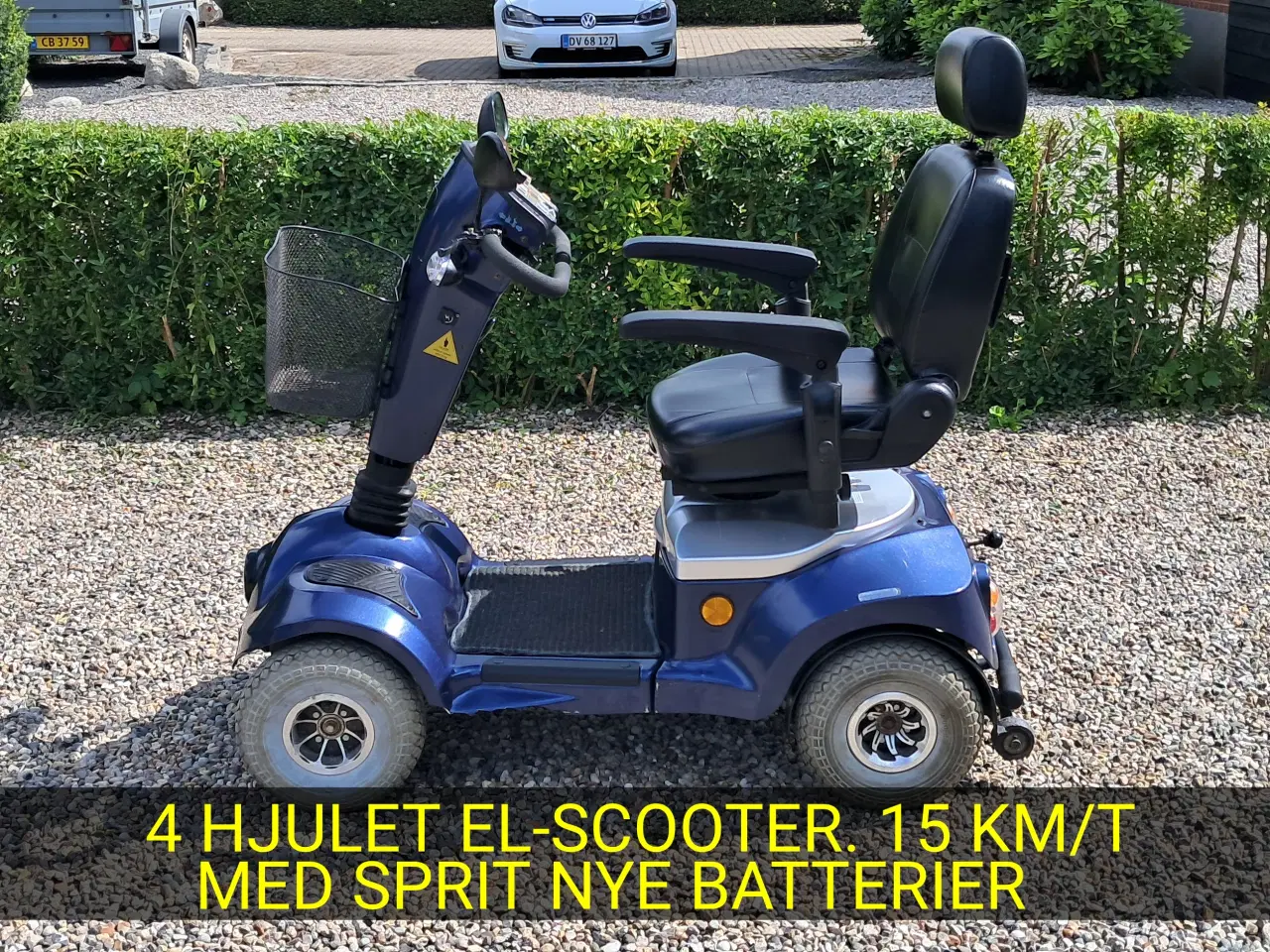 Billede 1 - 4 hjulet el-scooter med 2 sprit nye batterier 