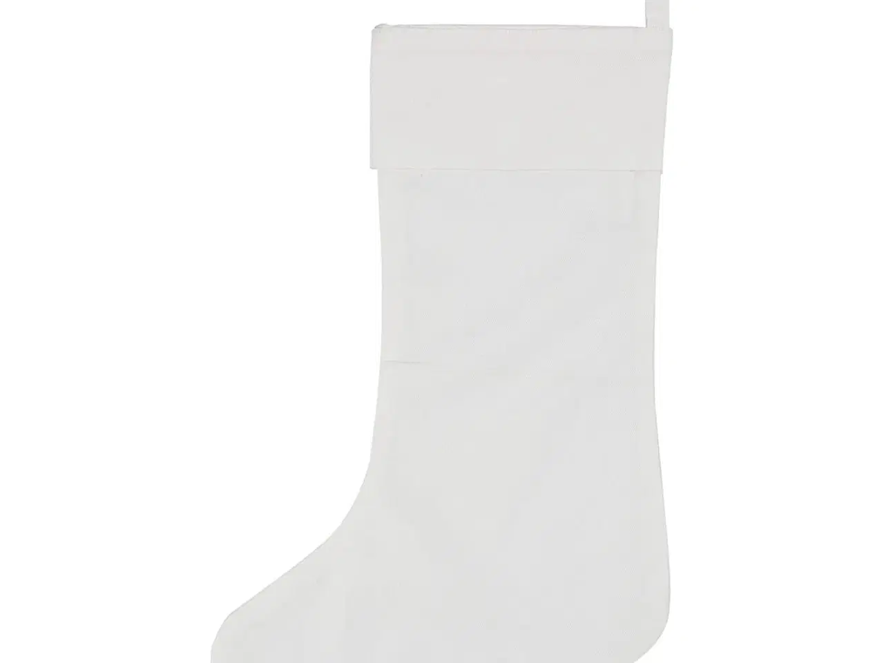 Billede 1 - Elegant Hvid Julesok i 100% Bomuld - 40 cm