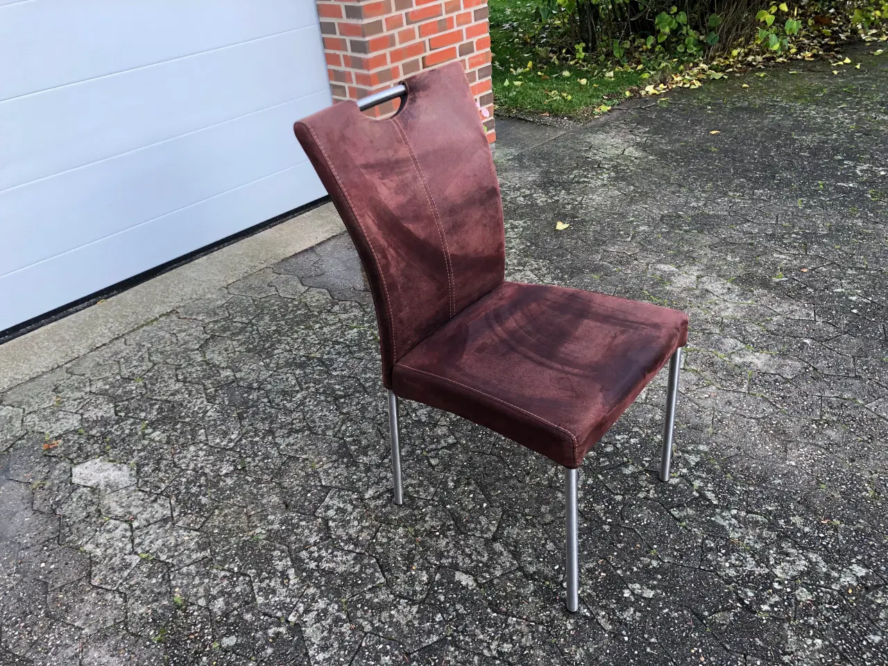 Billede 1 - Spisebord stole i cognac farvet stof