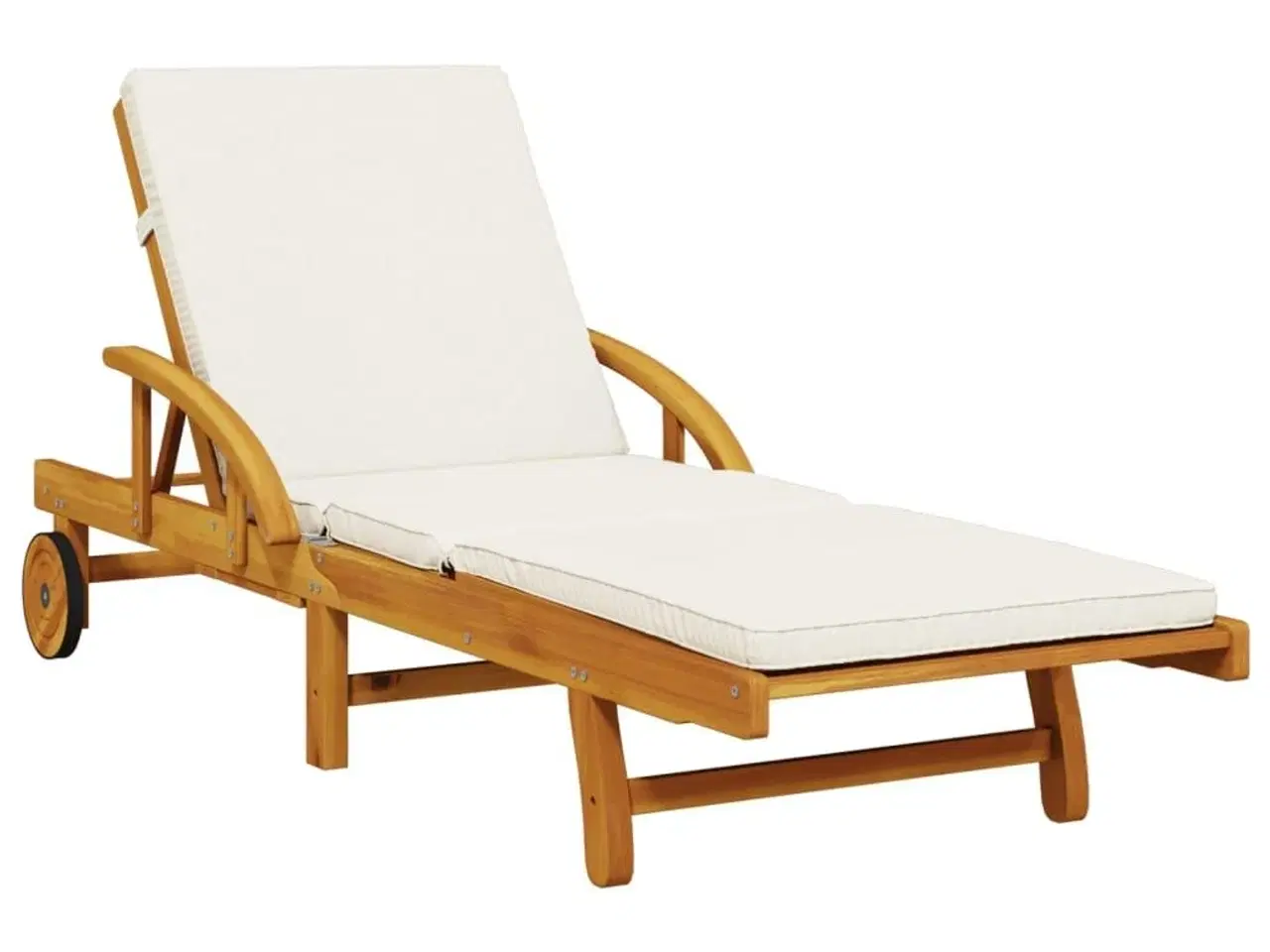 Billede 4 - Liggestole 2 stk. 200x68x83 cm med hynder massivt akacietræ