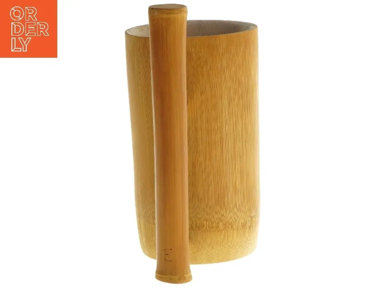 Billede 2 - Flot unik holder af træ, mange anvendelsmuligheder (str. Ø 10,5 cm længde 18 cm)