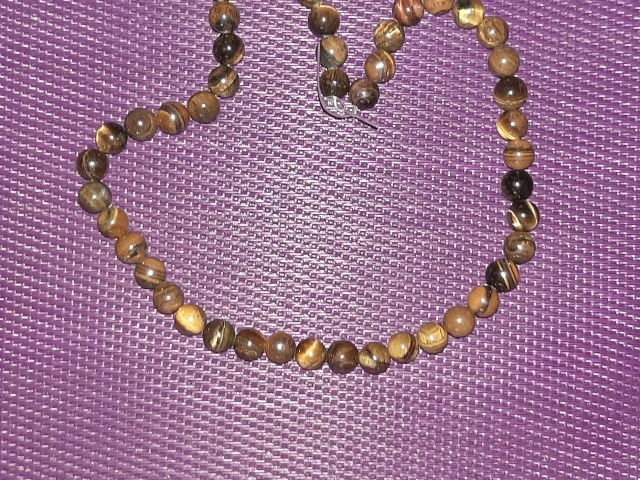 Billede 7 - Tiger Eye perler på snor- afrikanske.8 mm-47 styk.