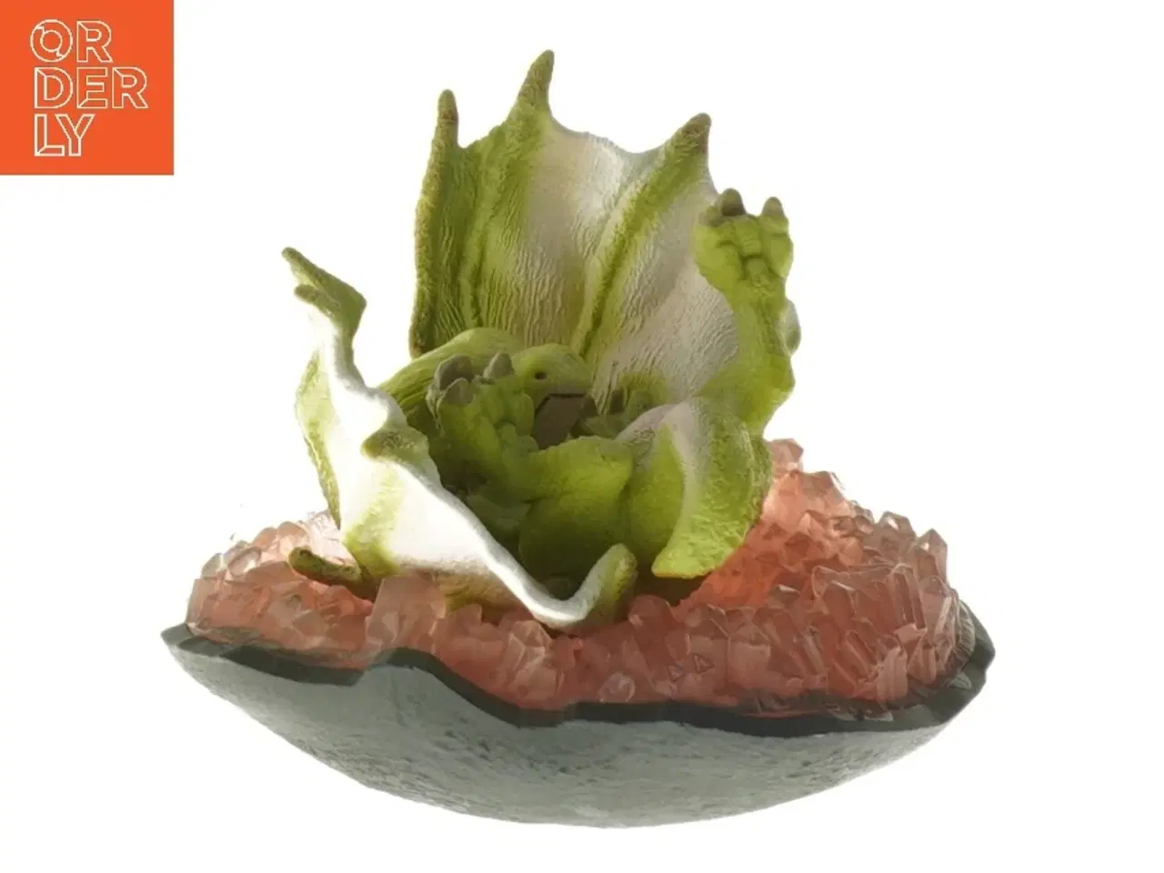 Billede 1 - Dekorativ dragefigur på krystalbase (str. 13,5 cm)