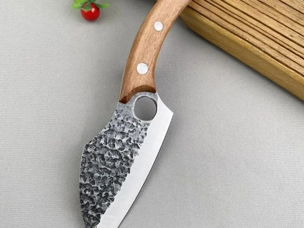 Billede 1 - 2 stk. Køkkenkniv med ergonomisk håndtag - Brun