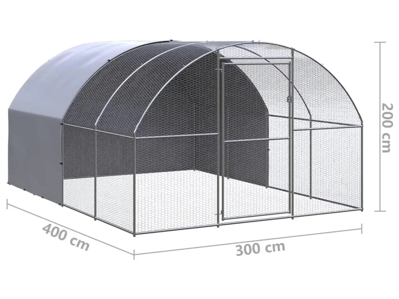 Billede 11 - Hønsehus 3x4x2 m galvaniseret stål