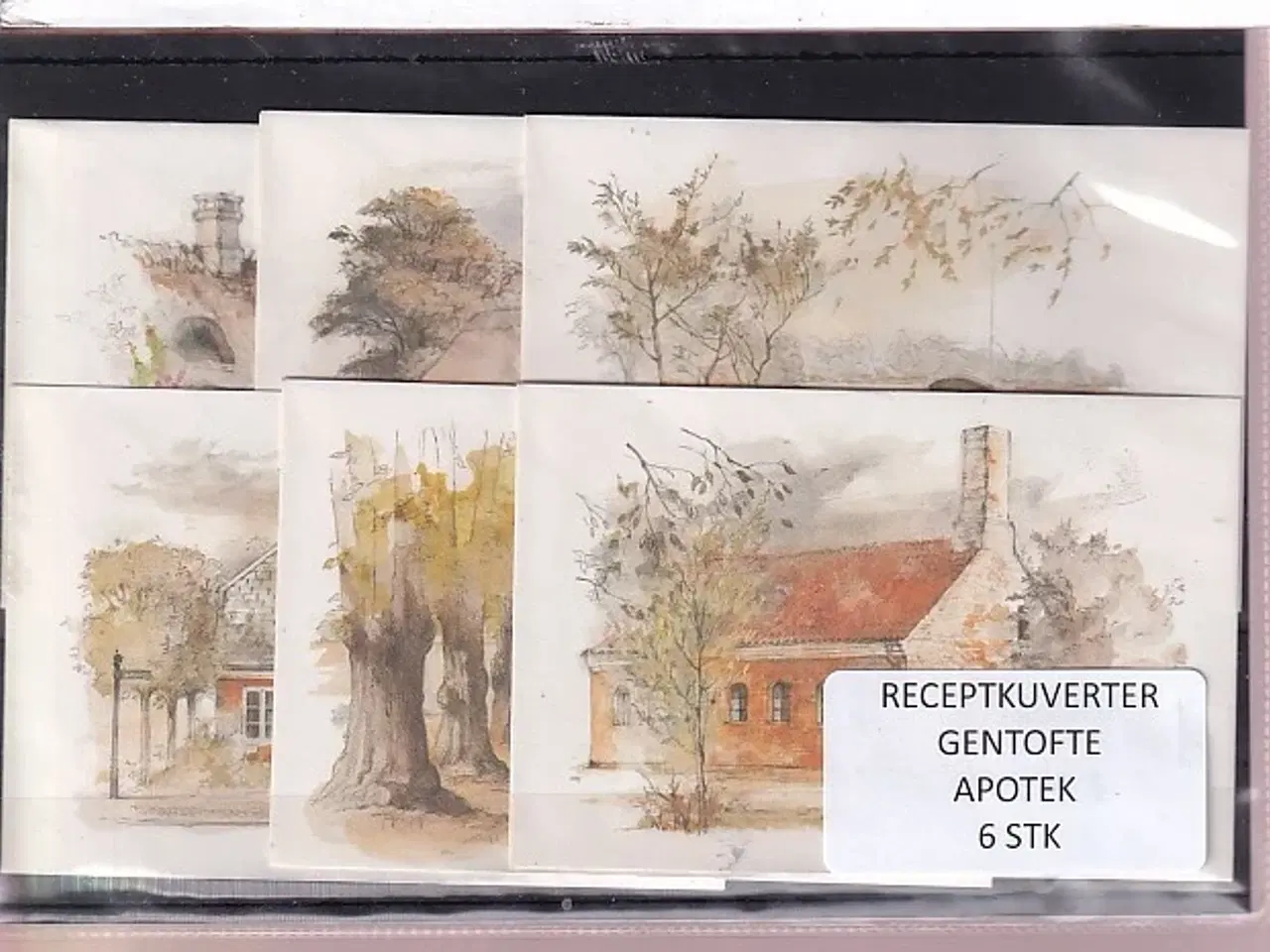 Billede 1 - Receptkuverter - Gentofte Apotek - 6 Stk.