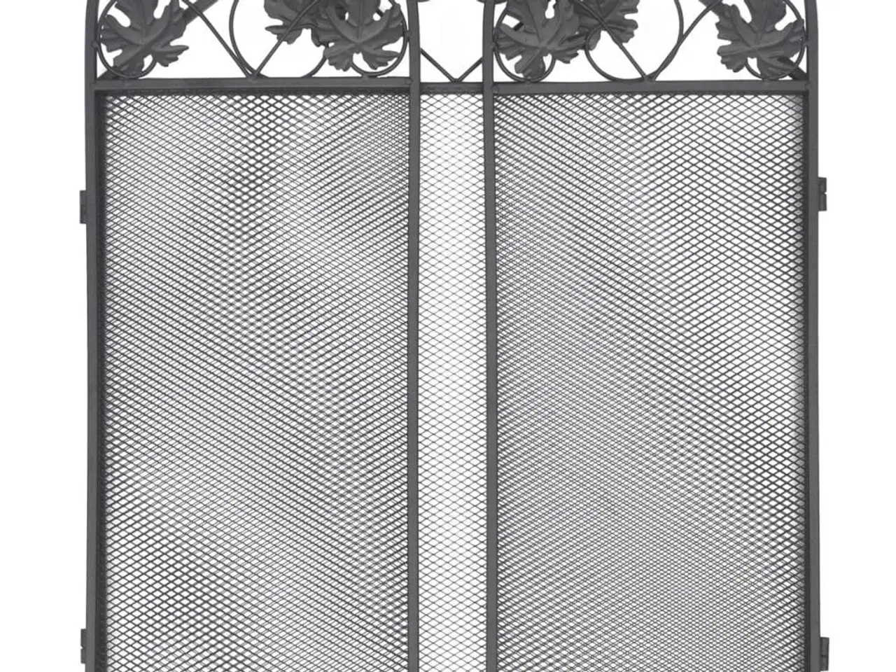 Billede 4 - Pejseskærm med 3 paneler jern sort