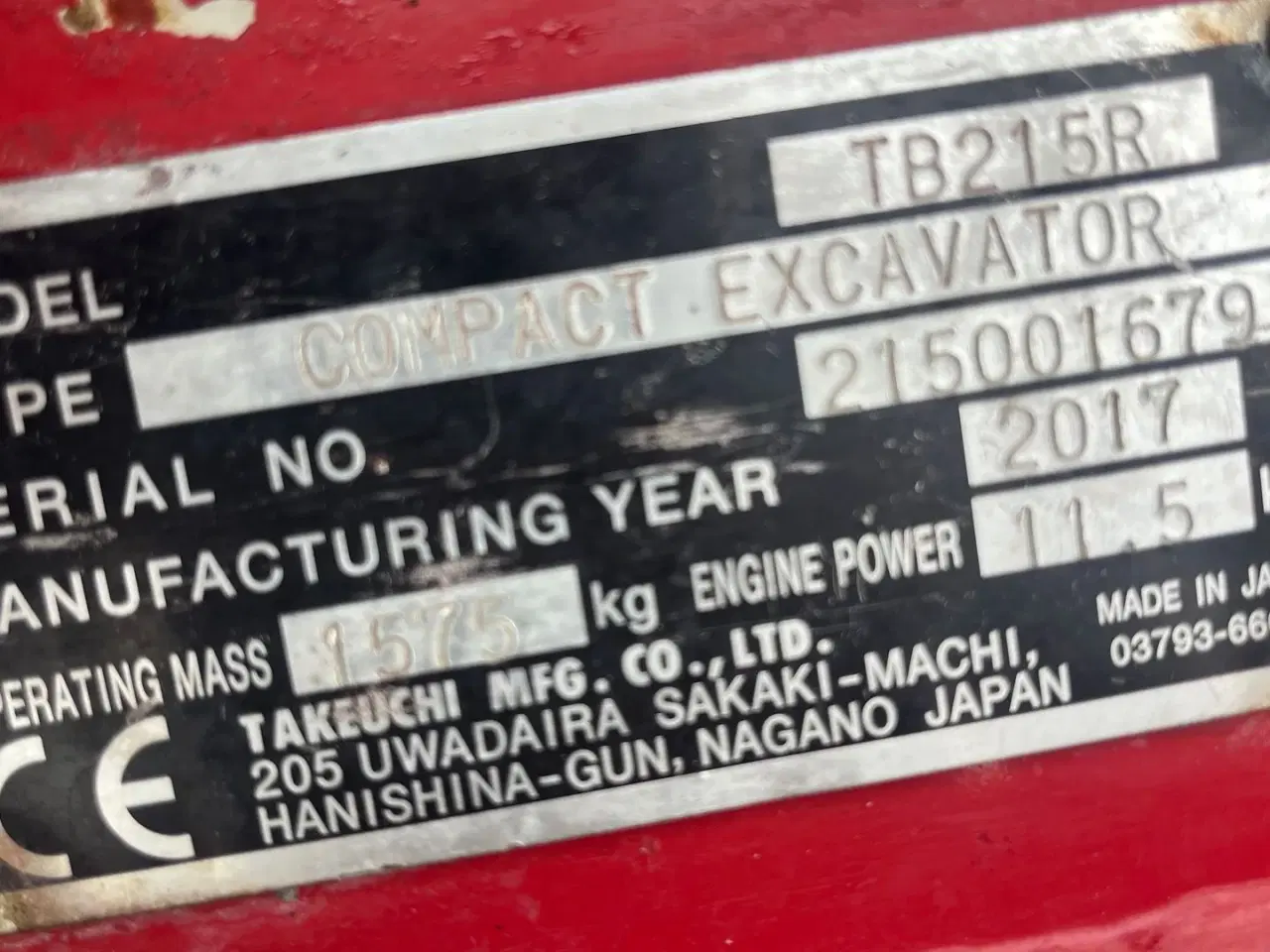 Billede 5 - Takeuchi med hydraulisk skovl skifte