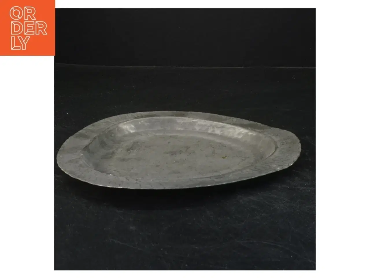 Billede 1 - Oval metalfad (str. 23 cm)