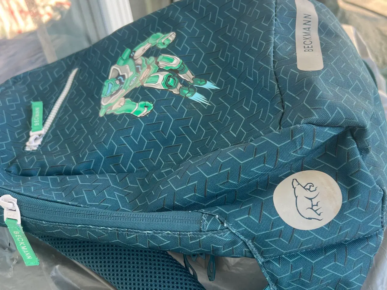 Billede 4 - Beckmann skoletaske med robotmotiv blå