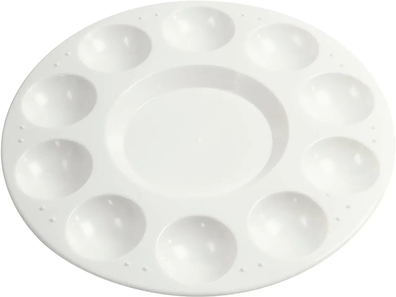 Billede 1 - Palette, Rund palette med 11 rum, diam. 17 cm, hvid, 1 stk.