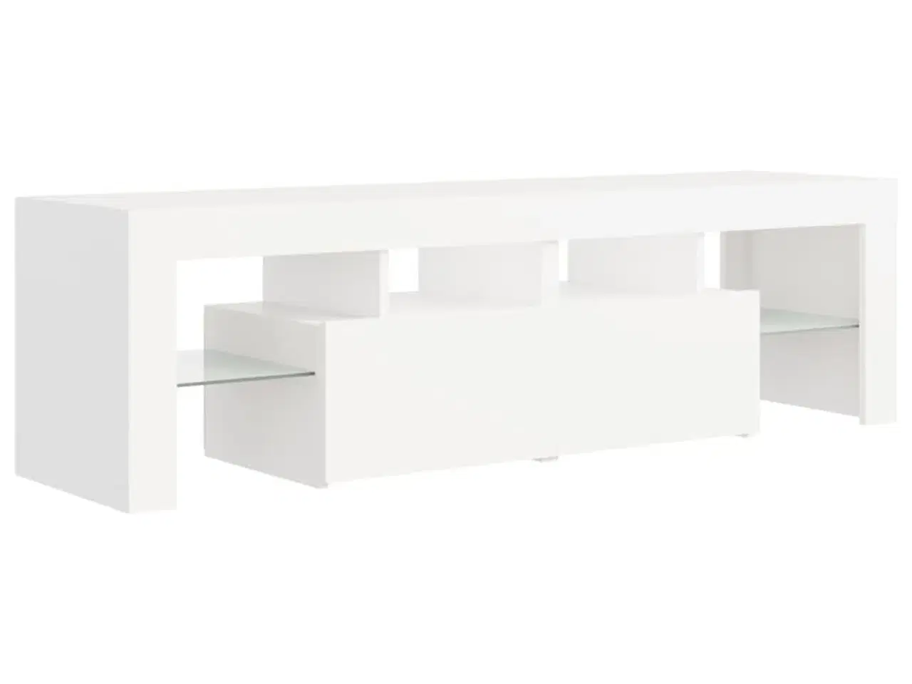 Billede 7 - Tv-bord med LED-lys 140x36,5x40 cm hvid