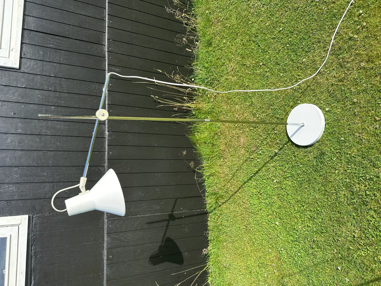 Billede 1 - Retro standerlampe i chrome og hvid