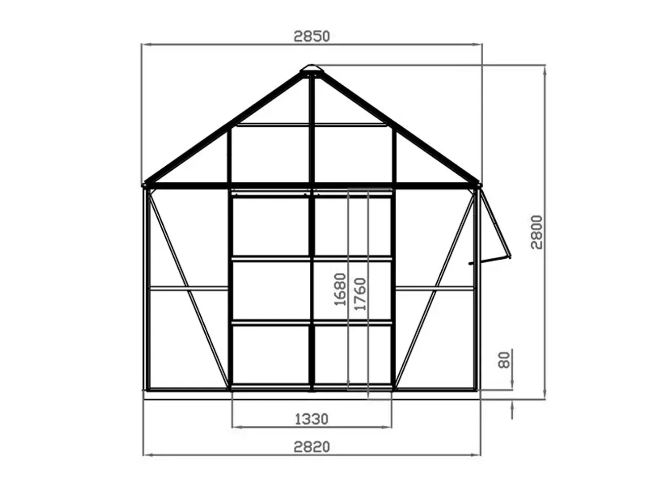 Billede 11 - Orangeri/pavillon /Havepavillon glas 8,06m², 2,82x