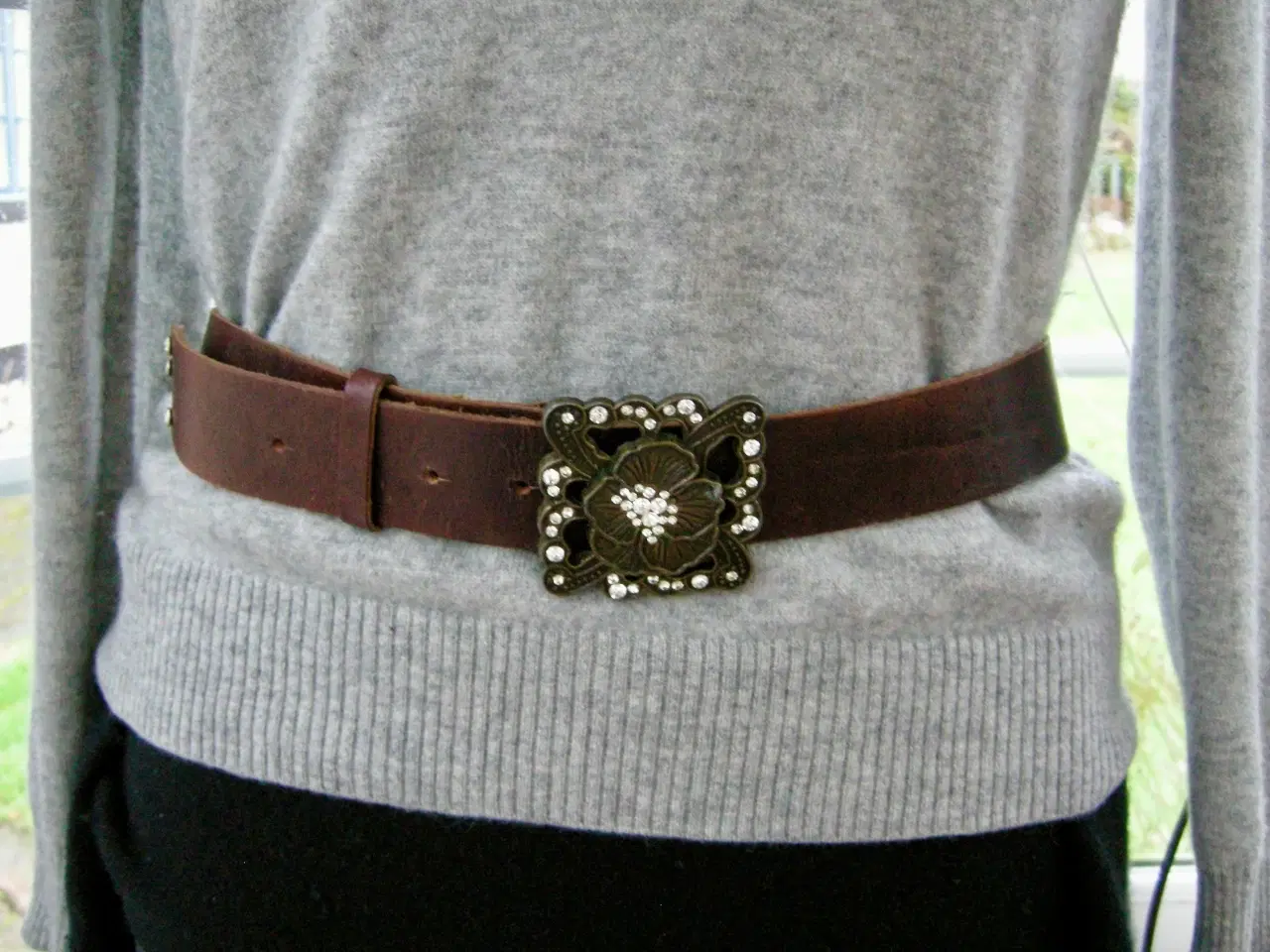 Billede 1 - Dame læderbælte, kernelæder, Friis Company, str. S