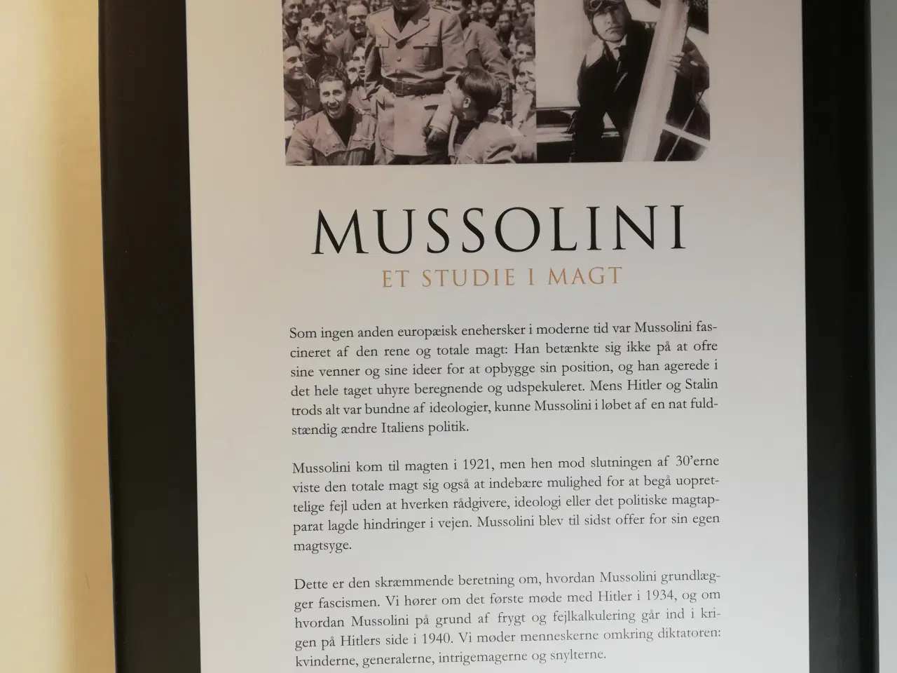 Billede 3 - Mussolini. Et studie i magt, Göran Hägg