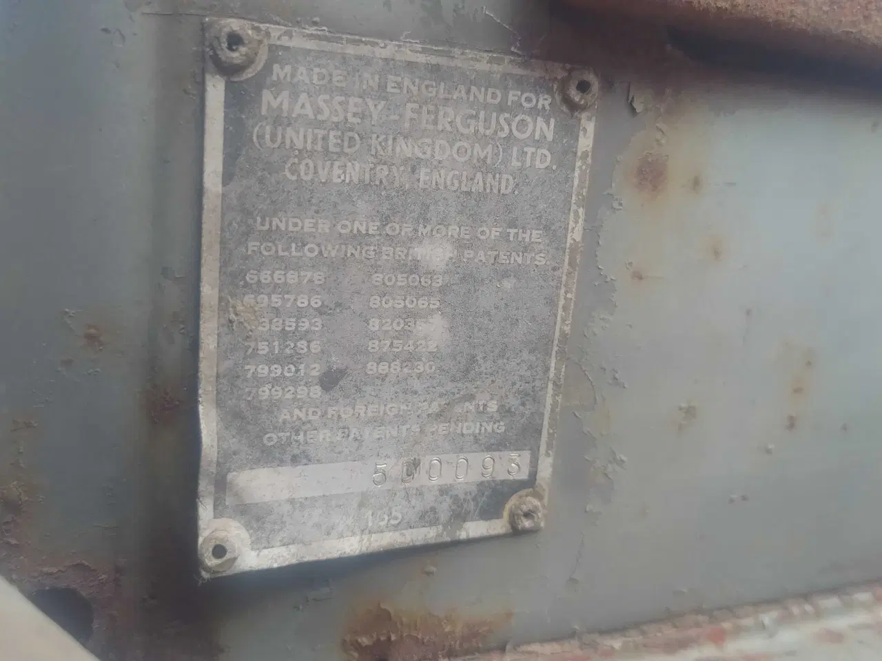 Billede 5 - MF Massey Ferguson 165 MK1 stelnr 93