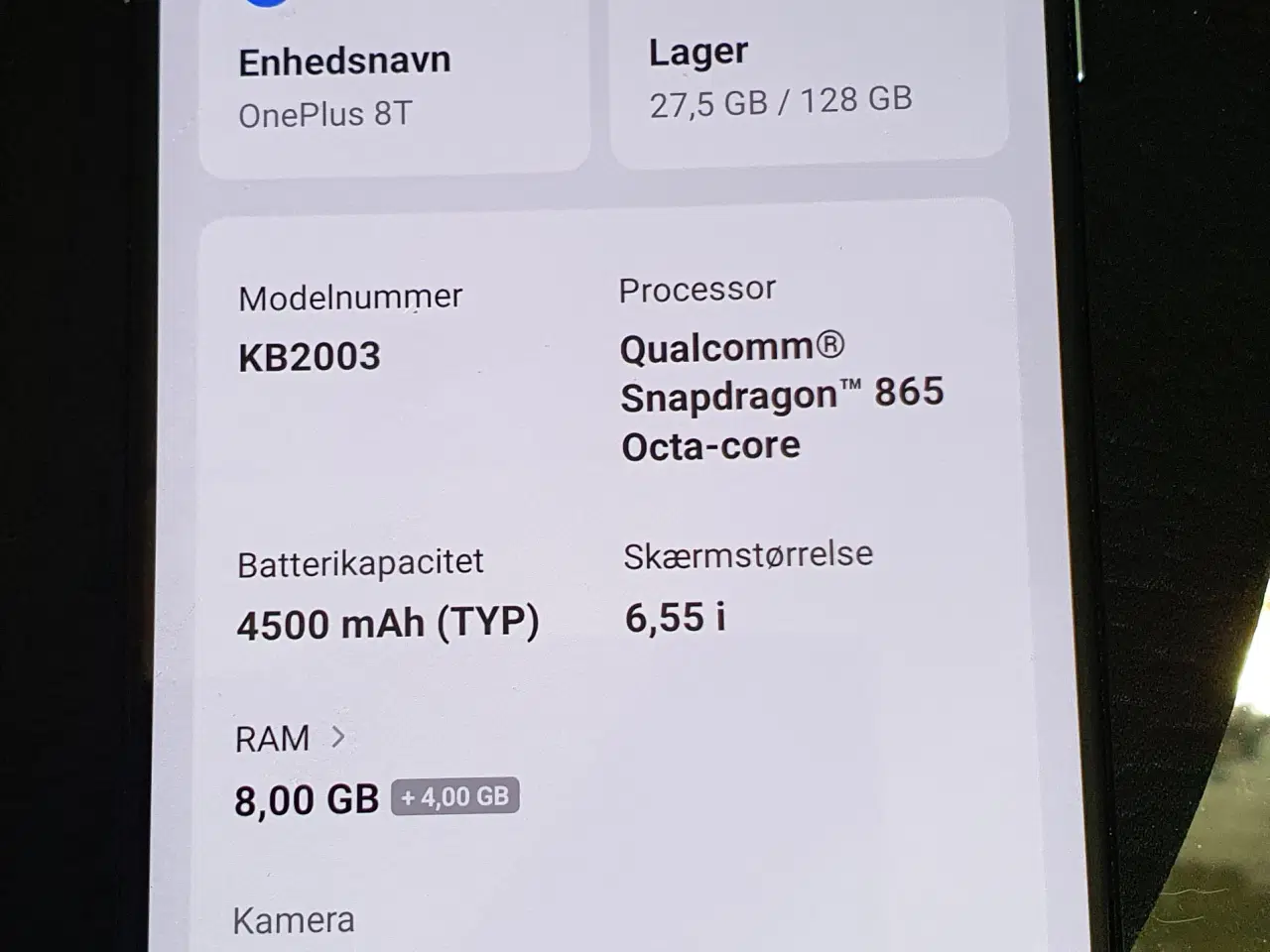 Billede 2 - ONEPLUS 8T 128 GB