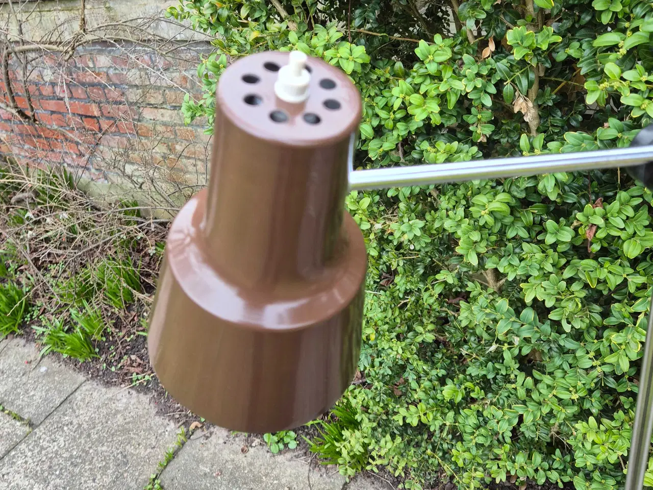 Billede 4 - Retro standerlampe med brunt spot