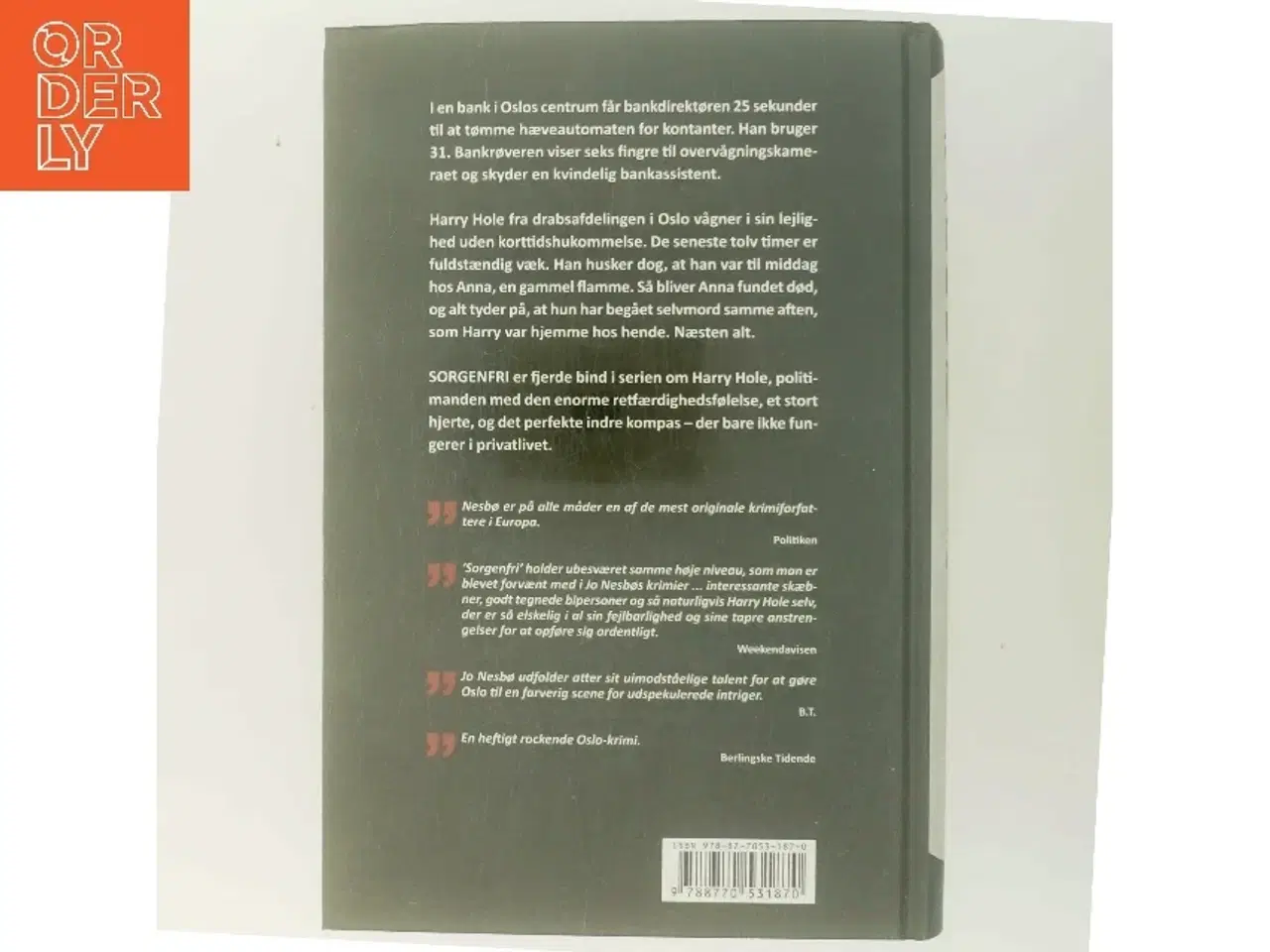 Billede 3 - Sorgenfri af Jo Nesbø (Bog)