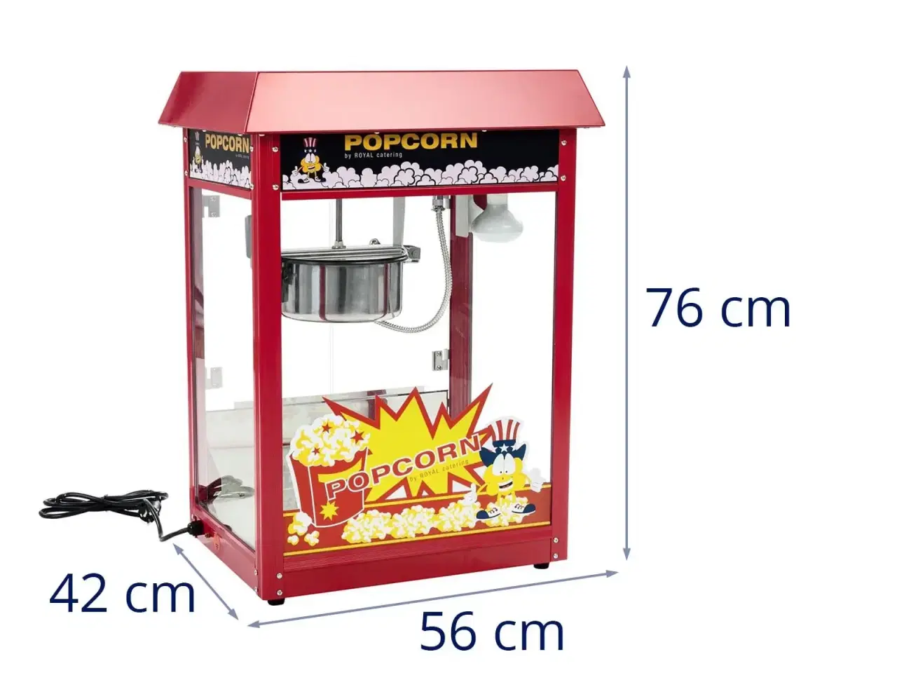 Billede 11 - Popcornmaskine lille 88 L – 1600 W – rustfrit stål