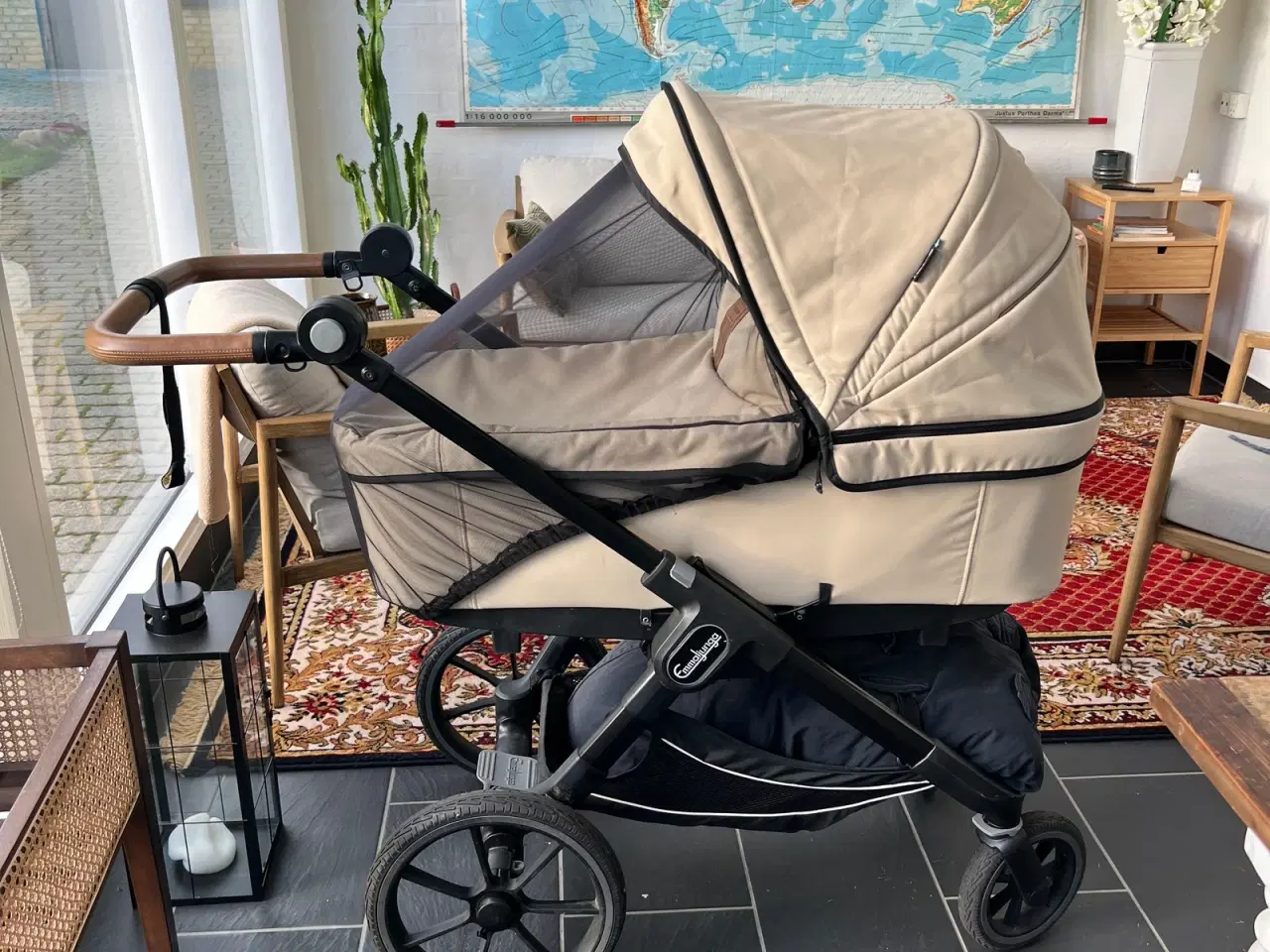 Billede 5 - Beige Emmaljunga barnevogn m. Pusletaske 