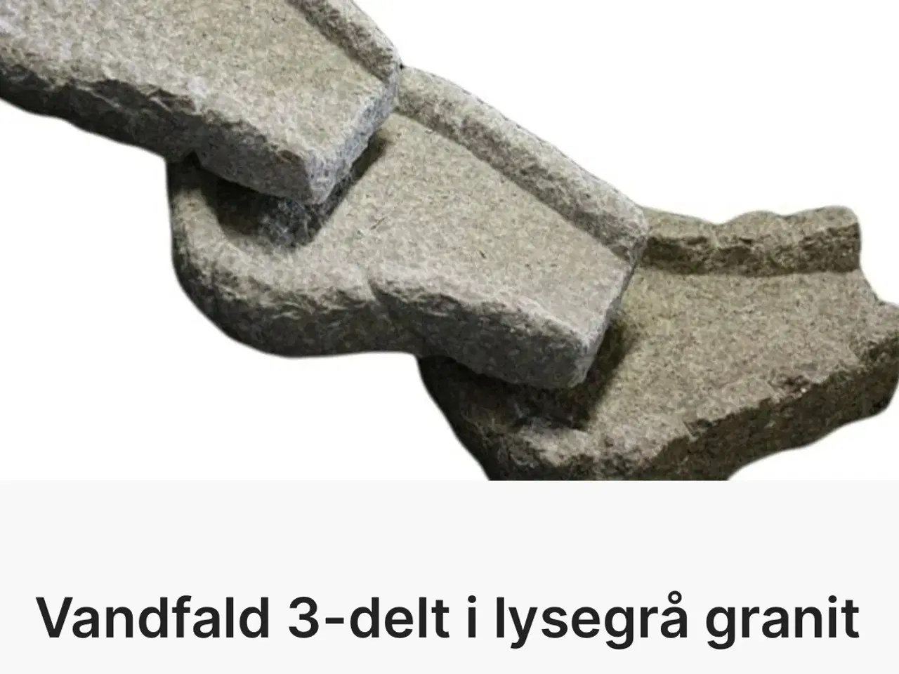 Billede 1 - 3-delt vandfald i granit