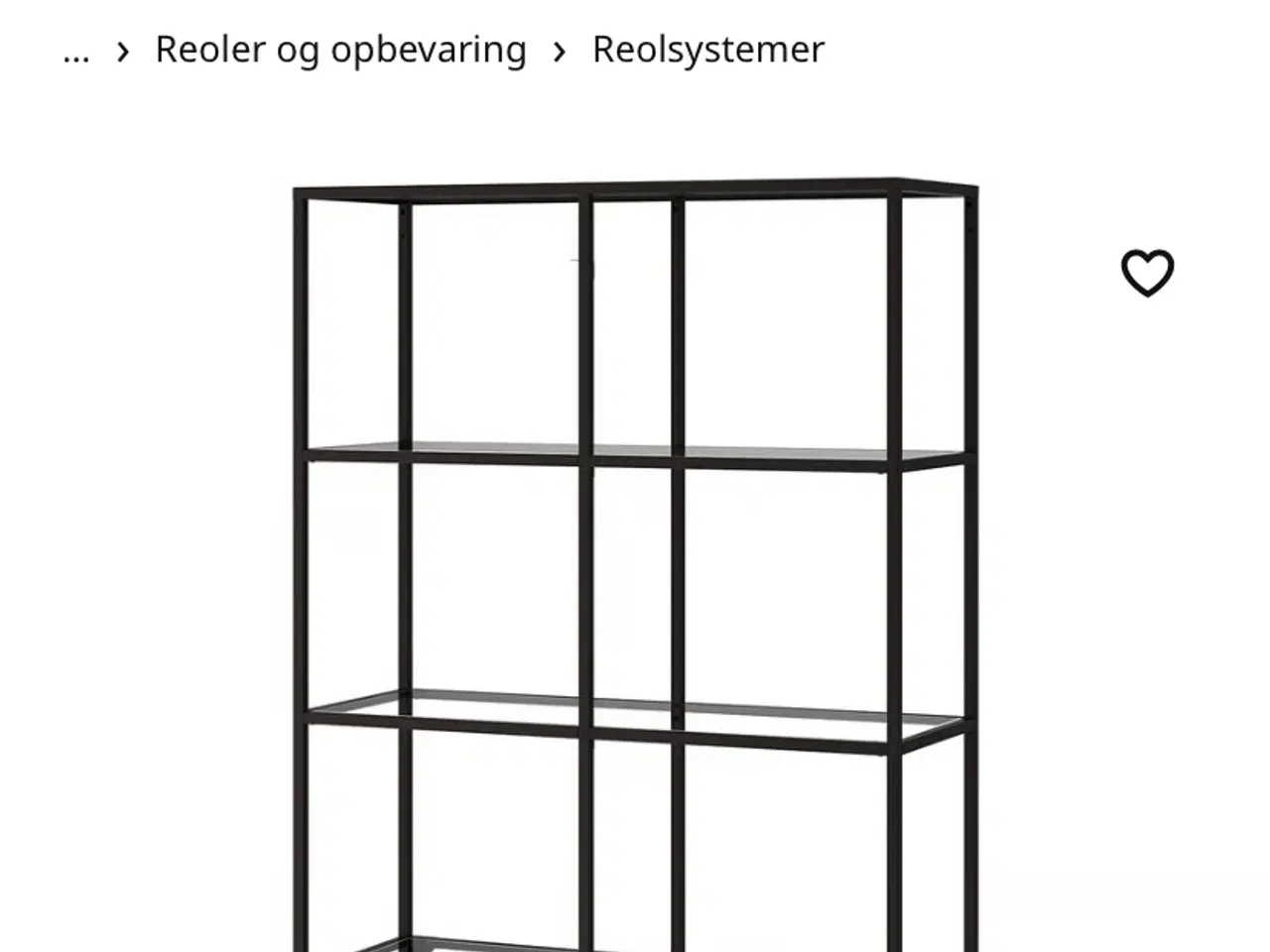 Billede 4 - Vittsjö elegant reol/ hvid metal og glas