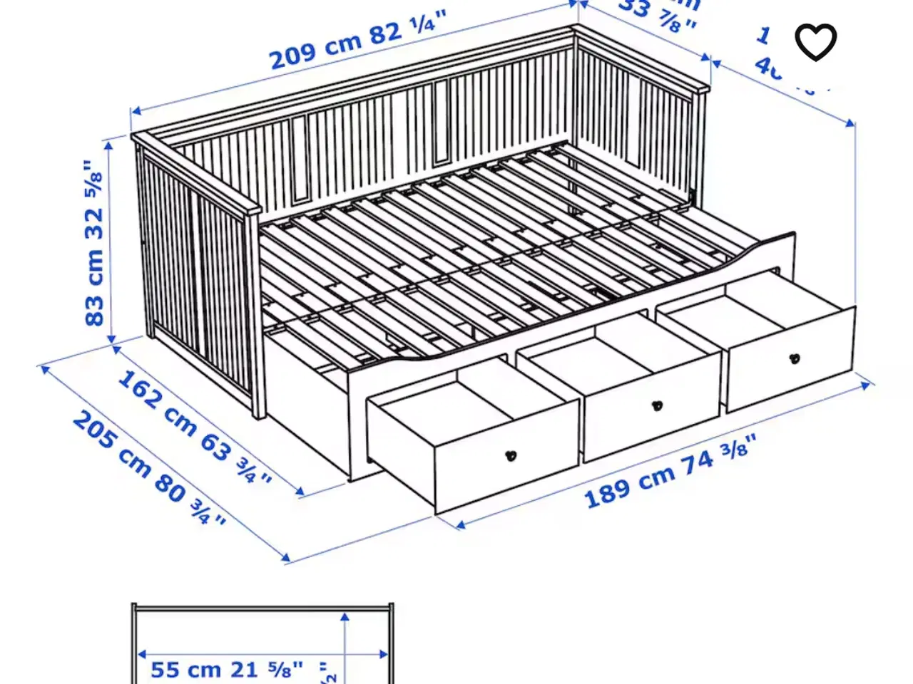 Billede 2 - HEMNES seng