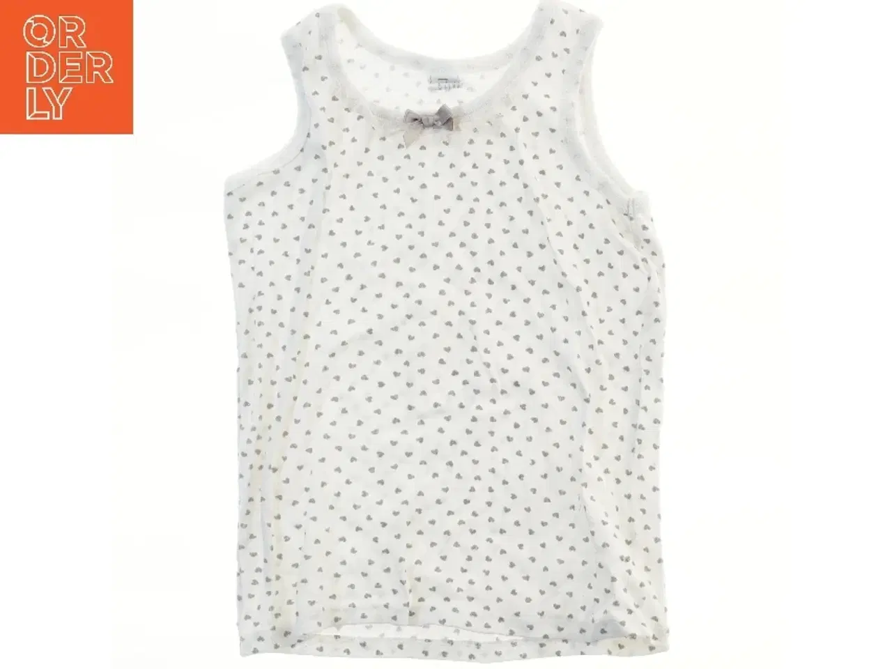 Billede 1 - Hvid top med hjerteprint fra Jumbo (str. 140)