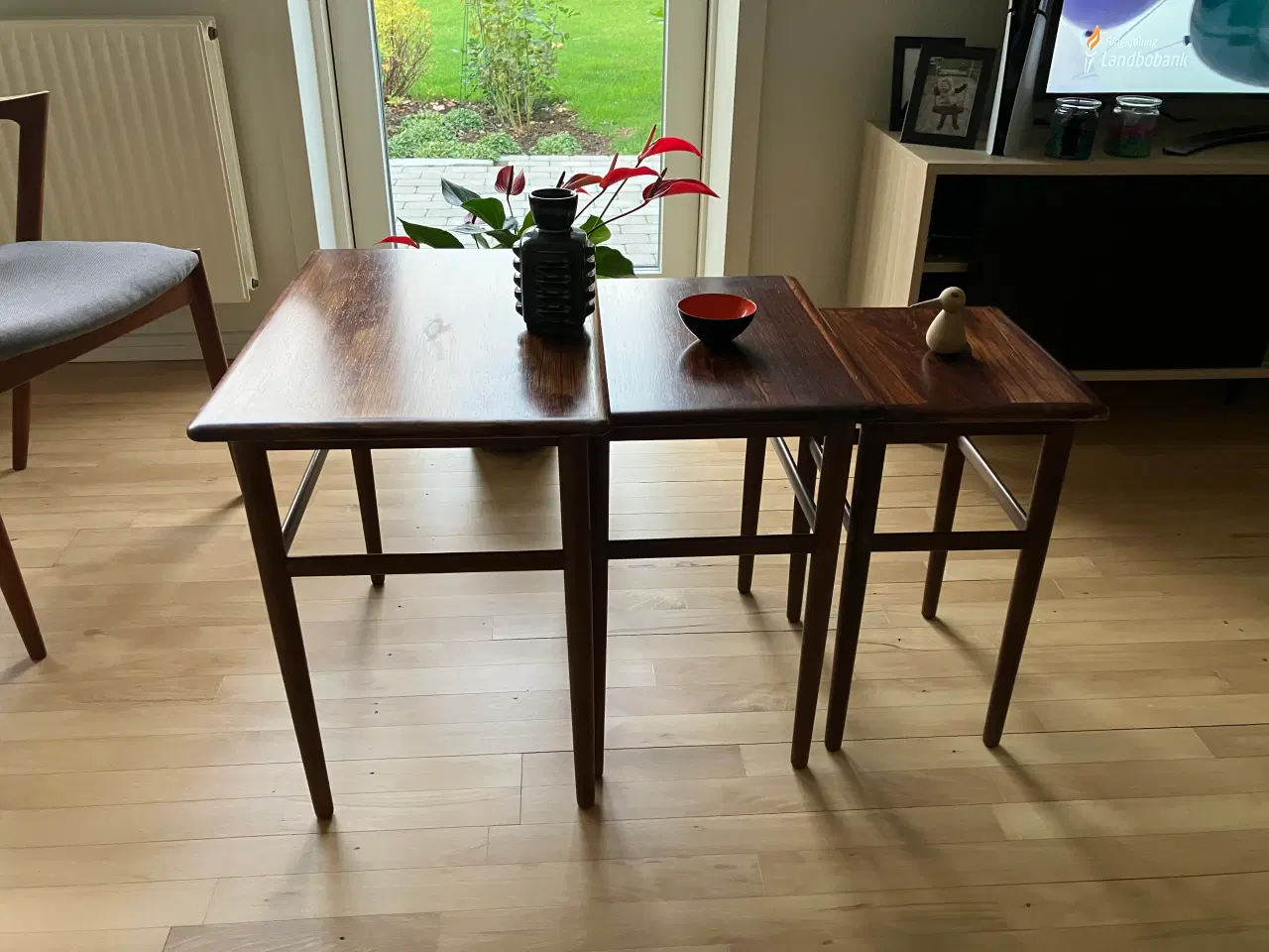 Billede 2 - 3 indskudsborde i teaktræ i flot kvalitet