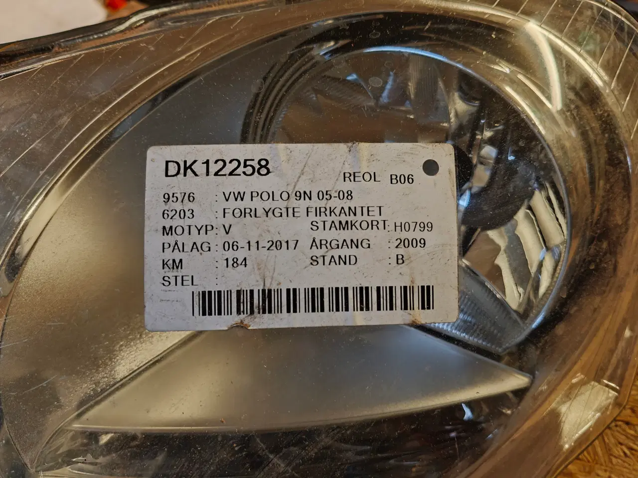 Billede 1 - Venstre forlygte til Polo