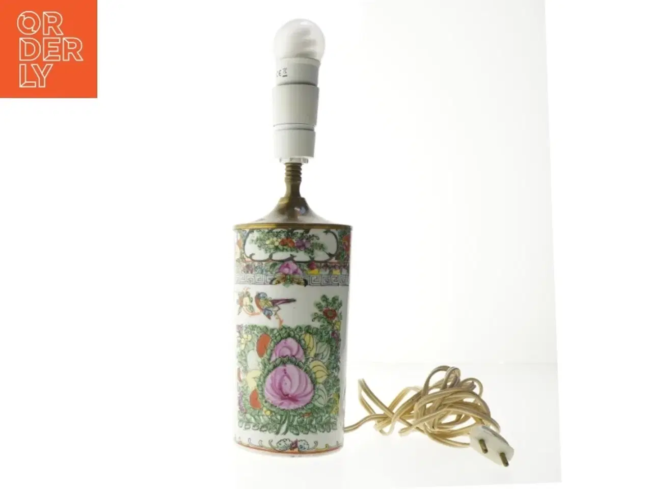 Billede 2 - Bordlampe med asiatisk dekoration (str. 36,5 cm)